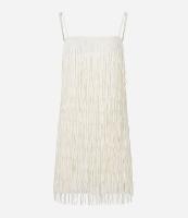 Vestido Curto em Chiffon com Franjas em Camadas - 1