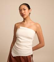 Blusa Tomara que Caia em Bengaline com Barra Assimétrica - 2