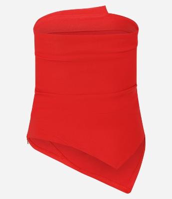 Blusa Tomara que Caia em Bengaline com Barra Assimétrica