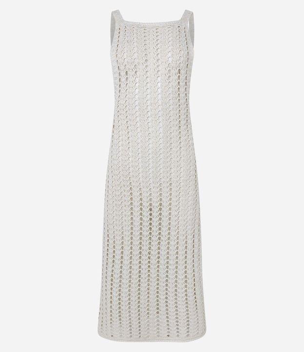 Saida de Praia Vestido Longo com Efeito Crochê - 1