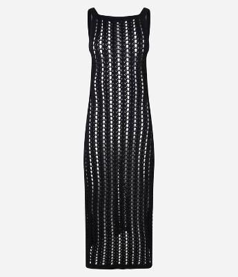 Saida de Praia Vestido Longo com Efeito Crochê