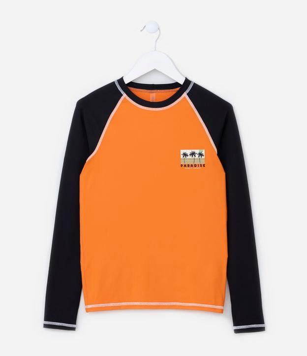 Camiseta Infantil com Proteção UV Estampa Paradise - Tam 5 a 14 anos - 1
