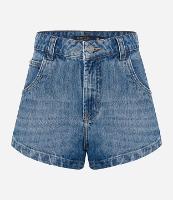 Short Hot Pants em Jeans Dirty e Fendinha Lateral - 1