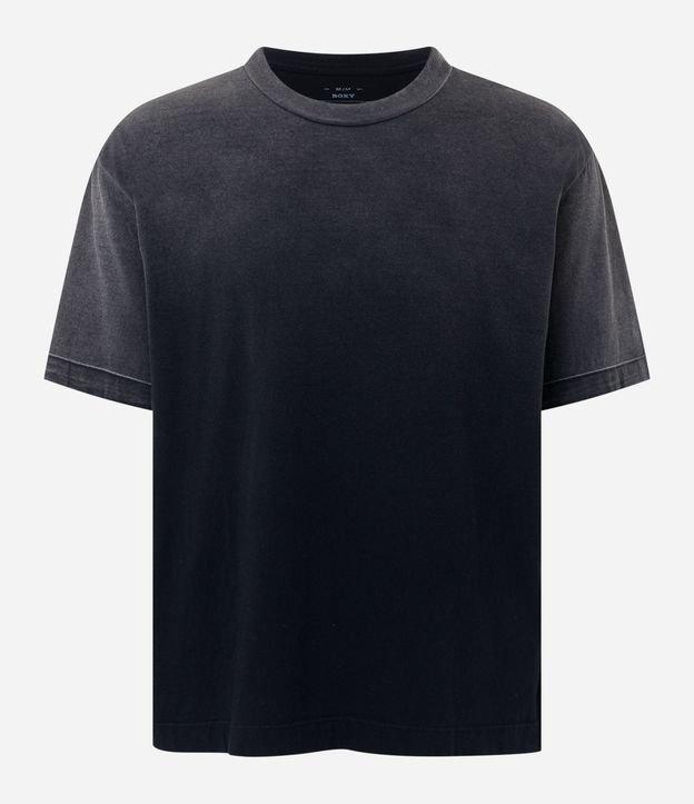 Camiseta Boxy em Algodão com Efeito Spray - 1