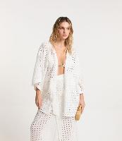 Saída de Praia Kimono em Laise com Amarração na Cintura - 1