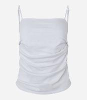 Blusa de Alça em Algodão com Drapeado - 1