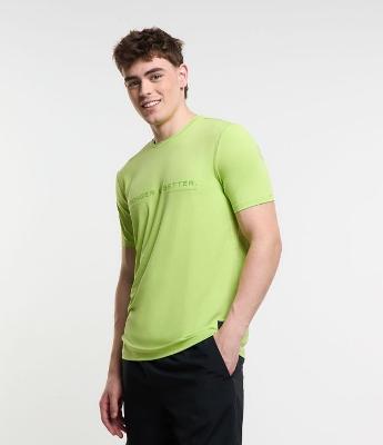 Camiseta Regular Esportiva com Estampa Lettering