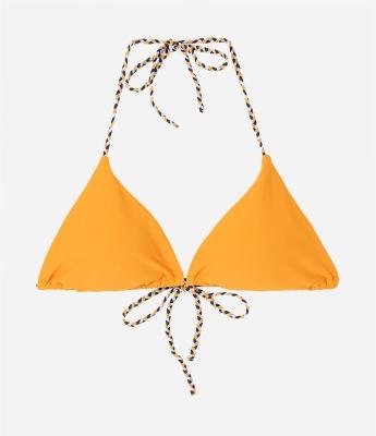 Biquíni Top Cortininha em Microfibra com Alcinhas Trançadas