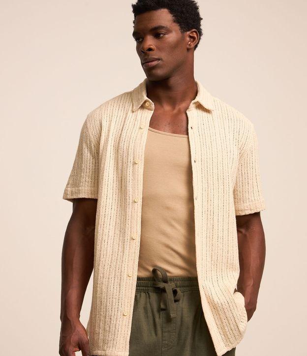 Camisa Comfort Algodão com Textura Trançada - 1
