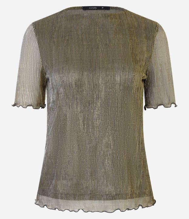 Blusa com Fio Metalizado e Frufrus - 1