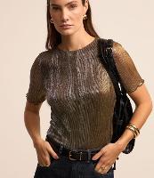 Blusa com Fio Metalizado e Frufrus - 2