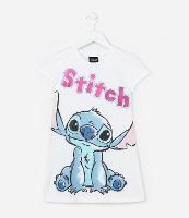 Camisola Infantil em Algodão com Estampa Stitch - Tam 5 a 14 anos - 1