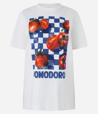 Camiseta em Algodão com Estampa Xadrez Pomodoro