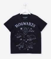 Camiseta Infantil com Estampa Hogwarts de Harry Potter - Tam 7 a 14 Anos - 1