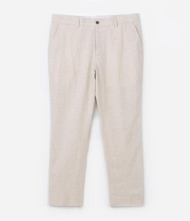 Calça em Viscolinho com Cós com Passante - 1