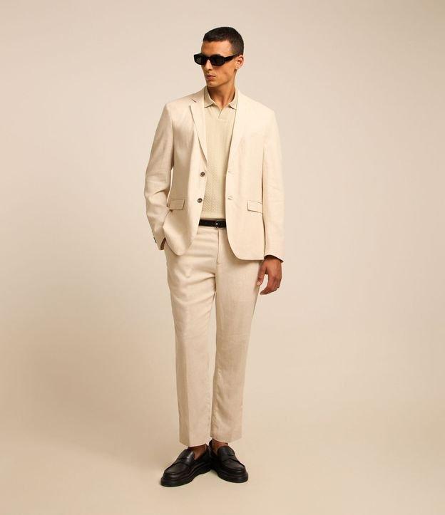 Calça em Viscolinho com Cós com Passante - 2