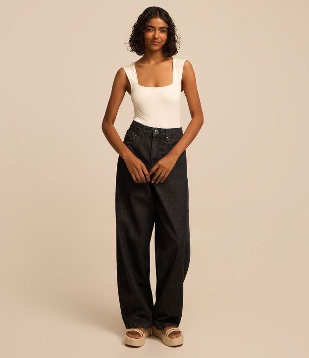 Body em Crepe com Decote Quadrado - 3