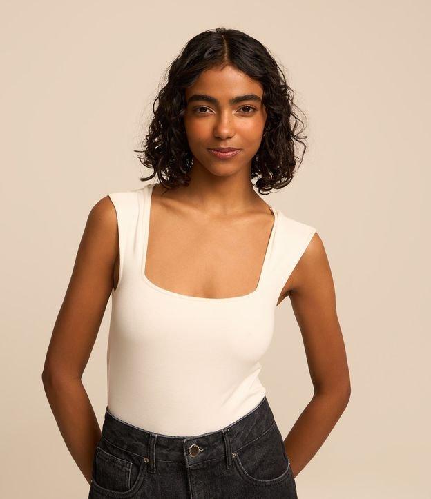 Body em Crepe com Decote Quadrado - 4