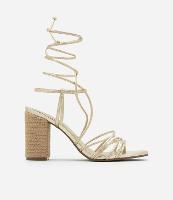 Sandália com Amarração e Salto Alto Forrado em Corda - 1