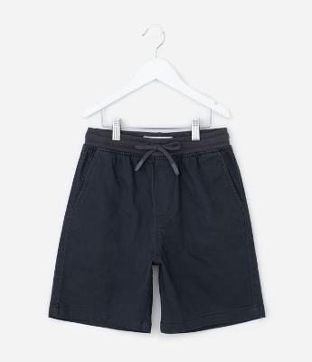 Bermuda Infantil em Sarja com Amarração - Tam 5 a 14 Anos