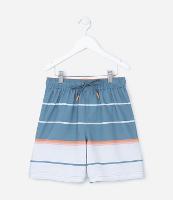 Bermuda Infantil em Microfibra com Estampa Listras - Tam 5 a 14 Anos - 1