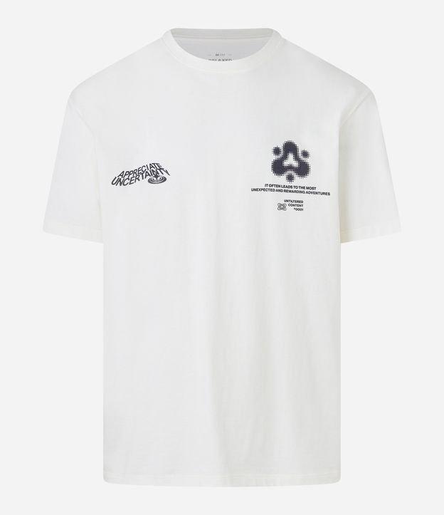 Camiseta Relaxed em Algodão com Estampa Letting - 1