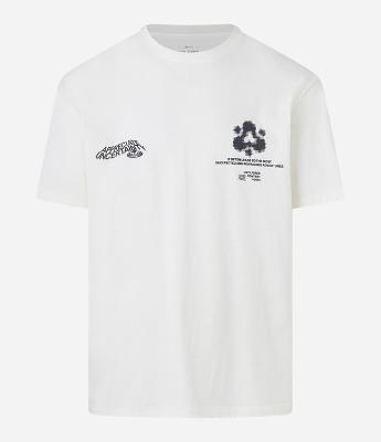 Camiseta Relaxed em Algodão com Estampa Letting