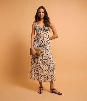 Saída de Praia Vestido em Chiffon com Estampa de Conchas Caramujos - 2