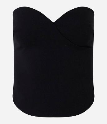 Blusa Tomara Que Caia em Crepe com Recorte no Busto