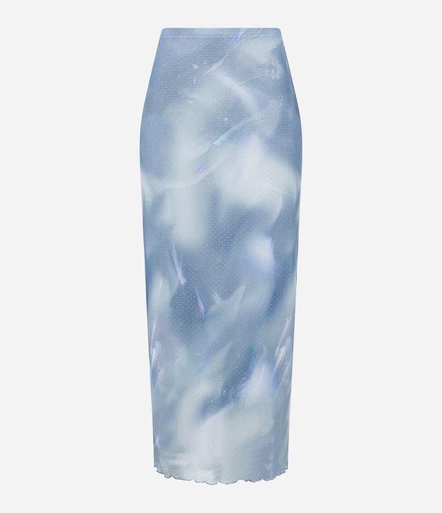 Saia New Midi em Tule com Glitter e Fenda - 1