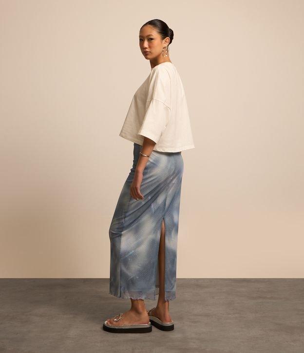 Saia New Midi em Tule com Glitter e Fenda - 2