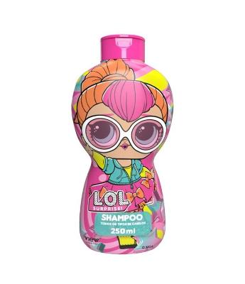 Kit Shampoo 250ml + Condicionador 230ml com Cartela de Adesivo Todos os Tipos de Cabelos Lol Surprese