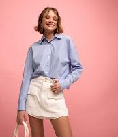 Short Saia em Sarja com Botões Duplos e Bolsos Cargo - 1