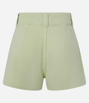 Short Saia em Sarja com Botões Duplos e Bolsos Cargo