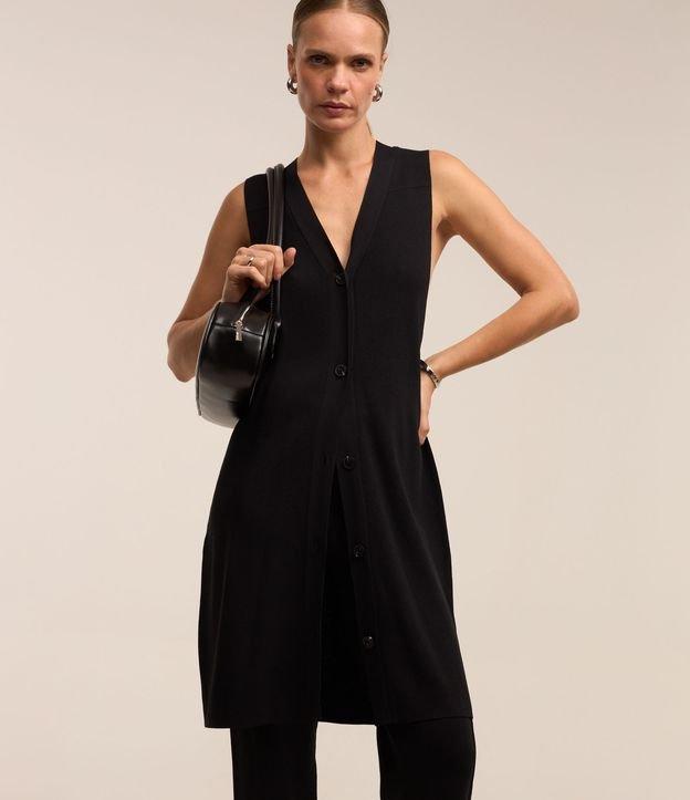 Blusa Túnica Alongada com Botões - 1