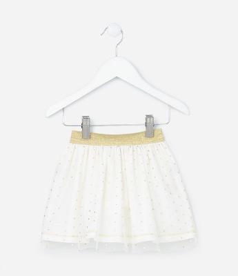 Saia Infantil em Tule com Brilhinhos - Tam 1 a 5 Anos