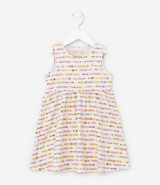 Vestido Infantil Com Estampa de Miçangas - Tam 1 a 5 Anos - 1