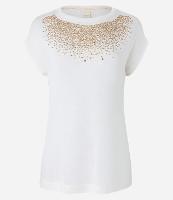 Blusa T-shirt em Viscose com Aplicação de Paetê - 1