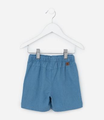 Bermuda Infantil em Linho com Bolsinho - Tam 1 a 5 Anos