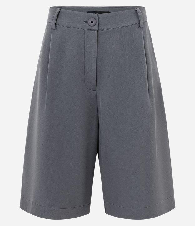 Bermuda Alongada em Alfaiataria com Pregas - 1