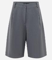 Bermuda Alongada em Alfaiataria com Pregas - 1