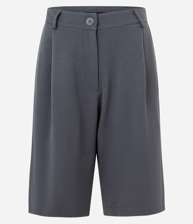 Bermuda Alongada em Alfaiataria com Pregas - 1