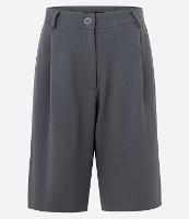 Bermuda Alongada em Alfaiataria com Pregas - 1