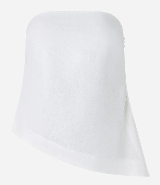 Blusa em Viscolinho Tomara que Caia e Barra Assimétrica - 1