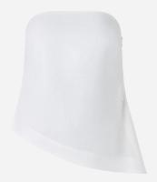 Blusa em Viscolinho Tomara que Caia e Barra Assimétrica - 1