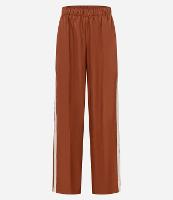 Calça Reta com Textura Acetinada e Viés na Lateral - 1