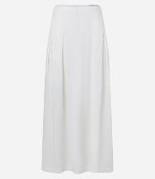 Saia New Midi em Viscolinho com Pregas - 1