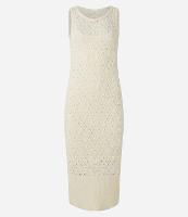 Vestido Reto Midi Sem Manga em Tricô Texturizado - 1