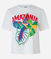 Camiseta T-shirt em Algodão com Silk em Paetês Amazônia - 1