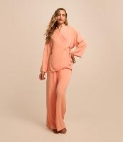 Calça Fluida em Crepe com Elástico no Cós - 2